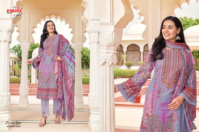 Arham Vol 42 By Pakiza Prints Lawn Cotton Embroidery Pakistani Suits Wholesale Shop In Surat